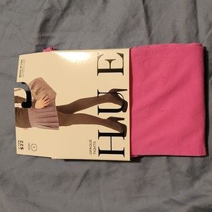 NWT Hue opaque pink tights